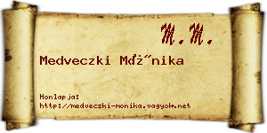 Medveczki Mónika névjegykártya