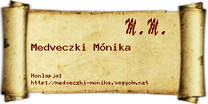 Medveczki Mónika névjegykártya